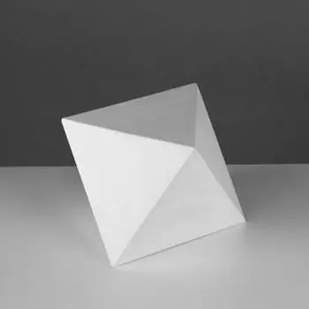 Геометрическая фигура ОКТАЭДР, 15 х 18 см (гипсовая)