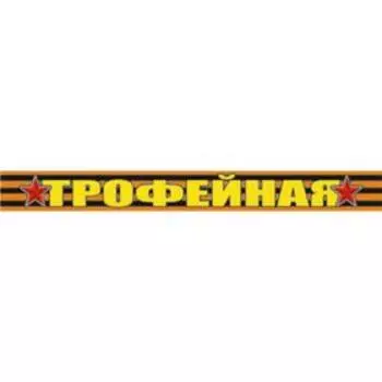 Георгиевская лента "ТРОФЕЙНАЯ" Наклейка на авто, 500*50 мм