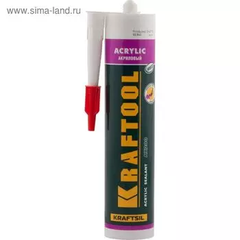 Герметик KRAFTOOL, акриловый, белый, 300мл