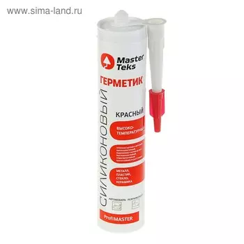 Герметик MasterTeks PM, силиконовый, высокотемпературный, красный