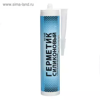 Герметик силиконовый, универсальный, сантехнический, белый, 260 мл