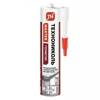 Герметик ТЕХНОНИКОЛЬ, силиконовый, универсальный, бесцветный, 280 мл