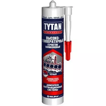 Герметик TYTAN, силиконовый, высокотемпературный, черный, 280 мл