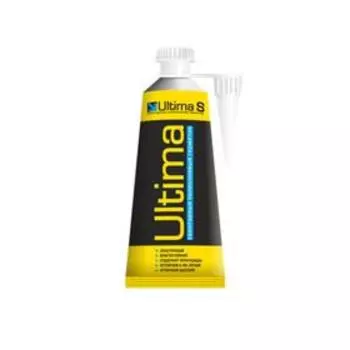 Герметик ULTIMA S, силиконовый, санитарный, белый, 80 мл