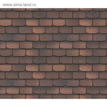 Гибкая черепица DCKE PIE PREMIUM ЖЕНЕВА, цвет кофе, 3.1 м