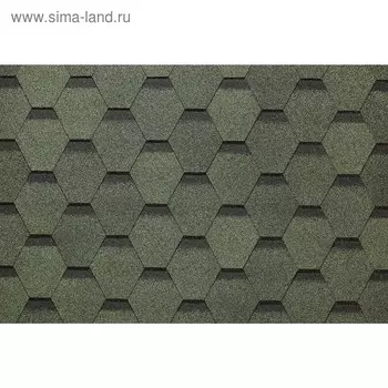 Гибкая черепица DCKE PIE EUROPA, цвет карат зелёный, 3 м