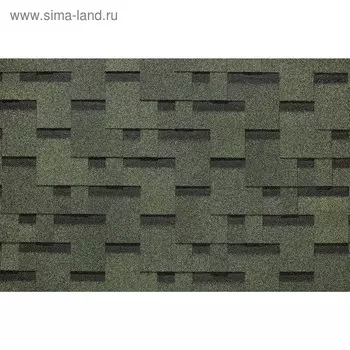 Гибкая черепица Dcke PIE EUROPA Матрица Зеленый 3 м2