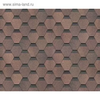 Гибкая черепица DCKE PIE PREMIUM ШЕФФИЛД, цвет кофе, 3 м