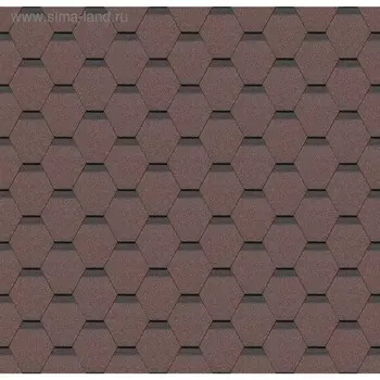 Гибкая черепица Dcke PIE STANDARD СОТА Красный 3 м2