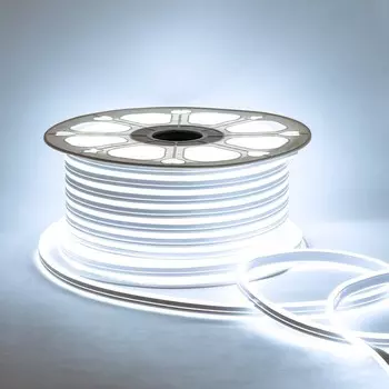 Гибкий неон Apeyron 8 16 мм, IP65, 50 м, SMD2835, 120 LED/м, 10 Вт/м, 220 В, свечение холодное белое