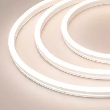 Гибкий неон Arlight, 12x17мм, LED/м-140-SMD2835-24V, 12 Вт/м, IP67, БЕЛЫЙ + Т/БЕЛЫЙ