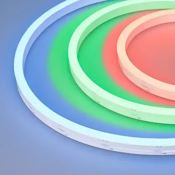 Гибкий неон Arlight, 12x17мм, LED/м-192-SMD2110-SMD4040-24V, 14.4 Вт/м, IP67, RGB+2700К