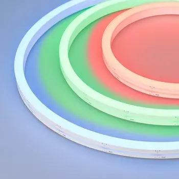 Гибкий неон Arlight, 12x17мм, LED/м-192-SMD2110-SMD4040-24V, 14.4 Вт/м, IP67, RGB+4000К