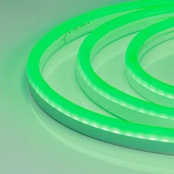 Гибкий неон Arlight 15 26 мм, IP67, SMD5060, 108 LED/м, 24 В, свечение зелёное