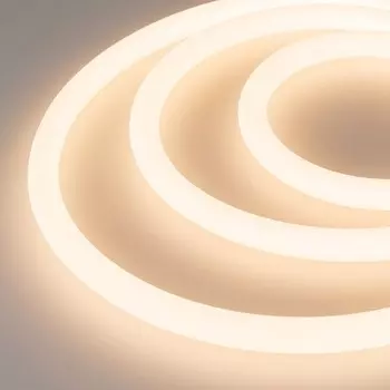 Гибкий неон Arlight, 18x18мм, LED/м-336-SMD2835-24V, 16 Вт/м, IP65, 3000К