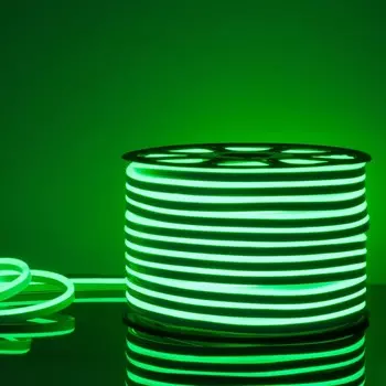 Гибкий неон Elektrostandard, IP67, 2835, 120 LED/м, 220В, односторонний, свечение зелёное