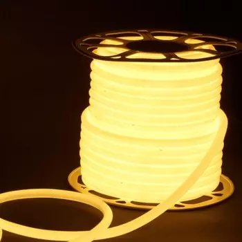 Гибкий неон Elektrostandard, IP67, 2835, 144 LED/м, 220В, круглый, свечение тёплое белое