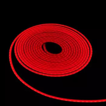 Гибкий неон Luazon Lighting 6 12 мм, IP65, 50 м, SMD2835, 120 LED/м, 12 В, свечение красное
