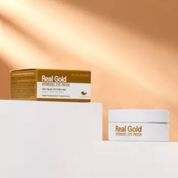 Гидрогелевые патчи антивозрастные Real Gold с золотом и пептидами, 60 шт.