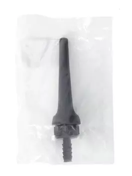 Насадка для анального душа, с переходником, софт-силикон, 9.52.2 см, черный