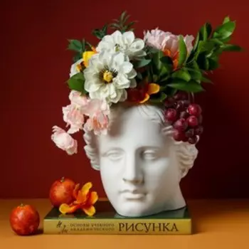 Гипсовая фигура кашпо Венера, 23,5 х 22 х 22,5 см (углубление D1-13,5; D2-10,5 h=13)