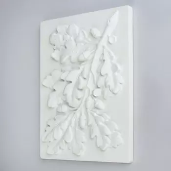 Гипсовая фигура Орнамент: Ветка дуба, 34,5 х 50 х 4 см