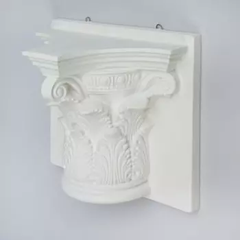 Гипсовая фигура Полукапитель: Коринфская, 33 х 34 х 16 см