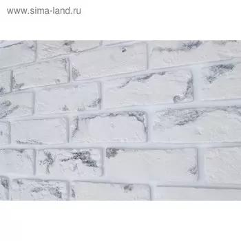 Гипсовая плитка "ВИНТАЖ" 0,5 кв.м. (33шт в наборе) белый камень, 200х65 мм