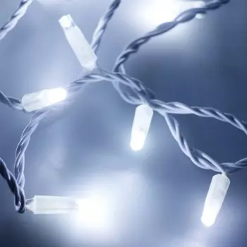 Гирлянда Arlight «Нить» 10 м, IP65, белая каучуковая нить, 100 LED, свечение белое, 220 В