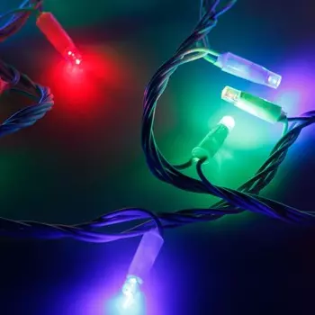 Гирлянда Arlight «Нить» 10 м, IP65, белая каучуковая нить, 100 LED, свечение RGBY, переливы, 220 В