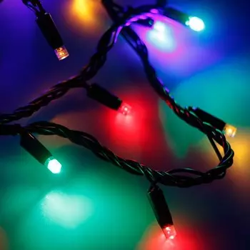 Гирлянда Arlight «Нить» 10 м, IP65, зелёная каучуковая нить, 100 LED, свечение RGBY, переливы, 220 В