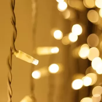 Гирлянда Arlight «Занавес» 2 3 м, IP65, белая каучуковая нить, 760 LED, свечение тёплое белое, мерцание, 220 В