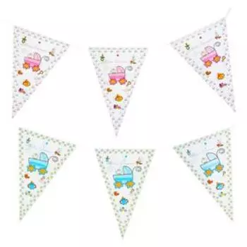 Гирлянда Baby Shower, длина 230 см, цвета МИКС