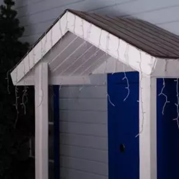 Гирлянда «Бахрома» 4 0.6 м, IP44, прозрачная нить, 180 LED, свечение зелёное, 8 режимов, 220 В