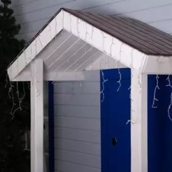 Гирлянда «Бахрома» 4 0.6 м, IP44, прозрачная нить, 180 LED, свечение жёлтое, 8 режимов, 220 В