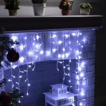 Гирлянда «Бахрома-арка» 1 1 м, IP20, прозрачная нить, 126 LED, свечение белое, 8 режимов, 220 В