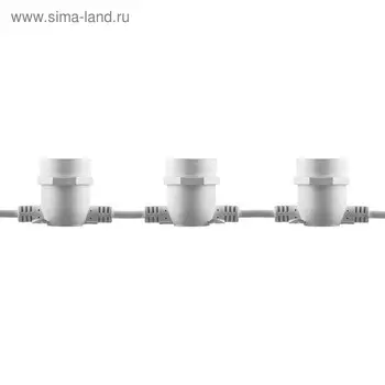 Гирлянда "Белт-лайт" FERON 10 м, IP65, белая нить, шаг 50 см, Е27, 220 В