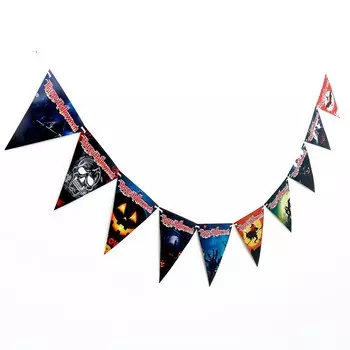 Гирлянда бумажная «Хеллоуин», 14 флажков