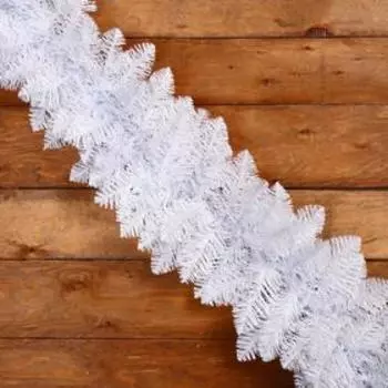 Гирлянда хвойная "Интерьерная" белая пышная d-32 см, дл. 270 см