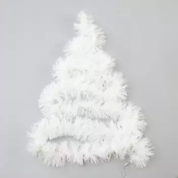 Гирлянда «Мишура» 2 м роса, IP20, белая нить, 44 LED, 6 слоёв, свечение белое, ААх2