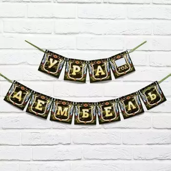 Гирлянда на ленте «Дембель», длина 215 см