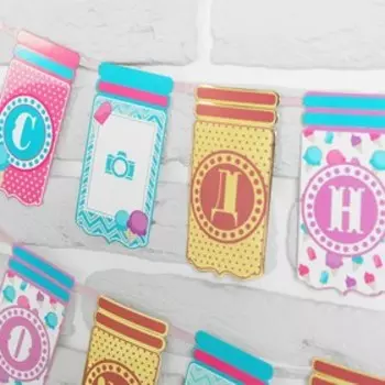 Гирлянда на ленте «С днём рождения»