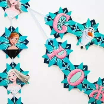 Гирлянда на люверсах «С Днем рождения!», длина 170 см, Холодное сердце