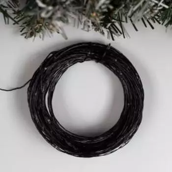 Гирлянда «Нить» 20 м роса, IP20, чёрная нить, 200 LED, свечение белое, 12 В