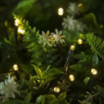 Гирлянда «Нить» 20 м, тёмная нить, 200 LED, свечение тёплое белое, 2 режима, солнечная батарея