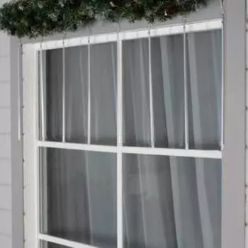 Гирлянда «Сосульки» 2.4 0.5 м, IP44, прозрачная нить, 96 LED, свечение мульти с эффектом стекания, 12 В