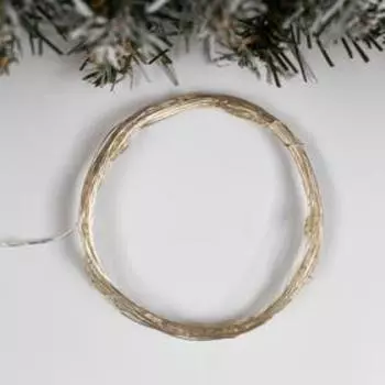 Гирлянда «Нить» 5 м роса, IP20, серебристая нить, 50 LED, свечение белое, USB