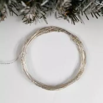 Гирлянда «Нить» 5 м роса, IP20, серебристая нить, 50 LED, свечение мульти (RGB), переливы, USB