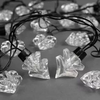 Гирлянда "Нить" улично-комнатная с насадками "Ель большая", 5м, LED(IP44)-40-220V, 8 режимов, нить тёмная, свечение фиолетовое