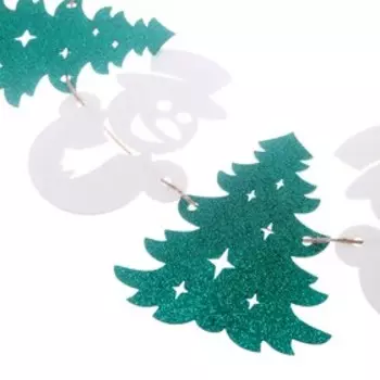 Гирлянда бумажная «Новогодняя», 2,5 метра